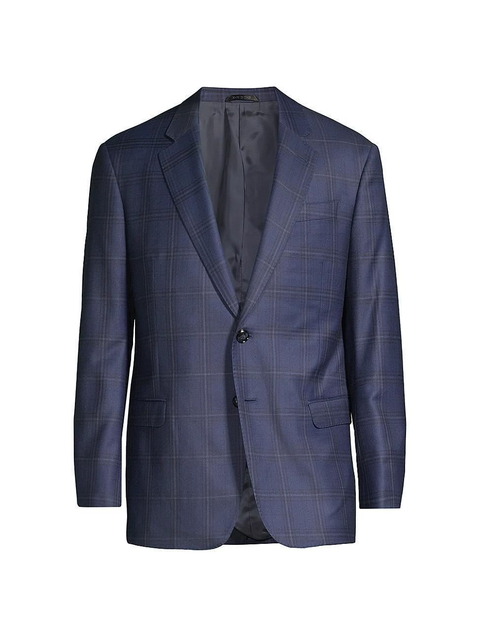 Mens Grounded Plaid Wool-Cashmere Sport Coat Product Image