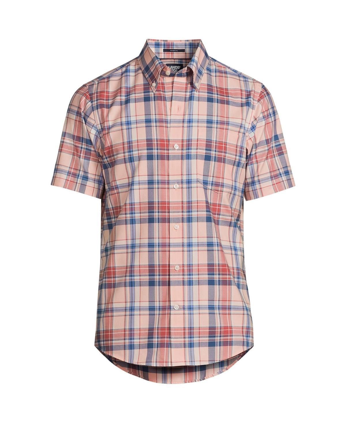 Lands End Mens Short Sleeve Traditional Fit No Iron Sportshirt Product Image