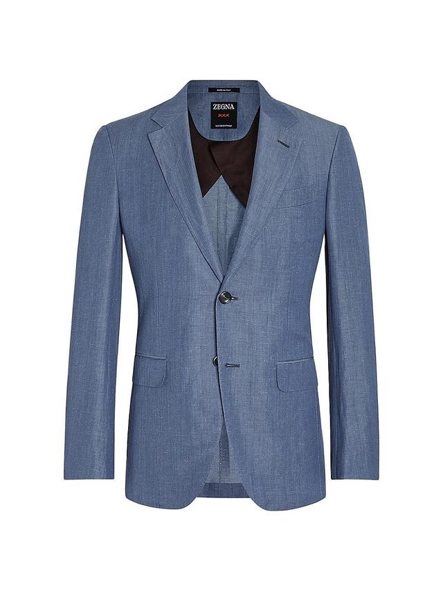 Mens Centoventimila Wool and Linen Jacket Product Image