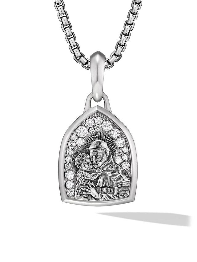 Mens St. Anthony Amulet in Sterling Silver Product Image