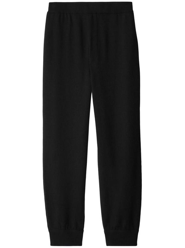 Tapered Wool Track Pants In Black Product Image