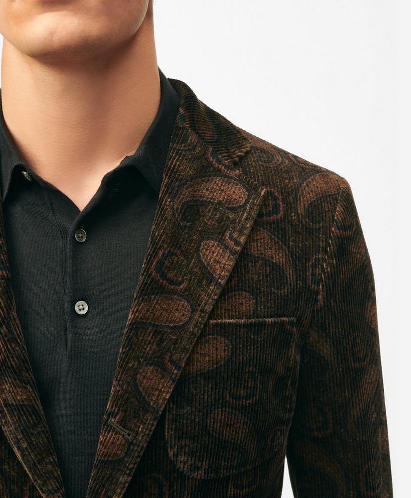 Slim Fit Sport Coat in Paisley Cotton Blend Corduroy Product Image