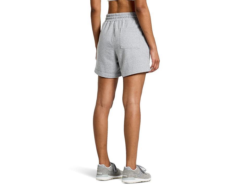 Saucony Rested Sweatshorts (Light Grey Heather) Women's Clothing Product Image