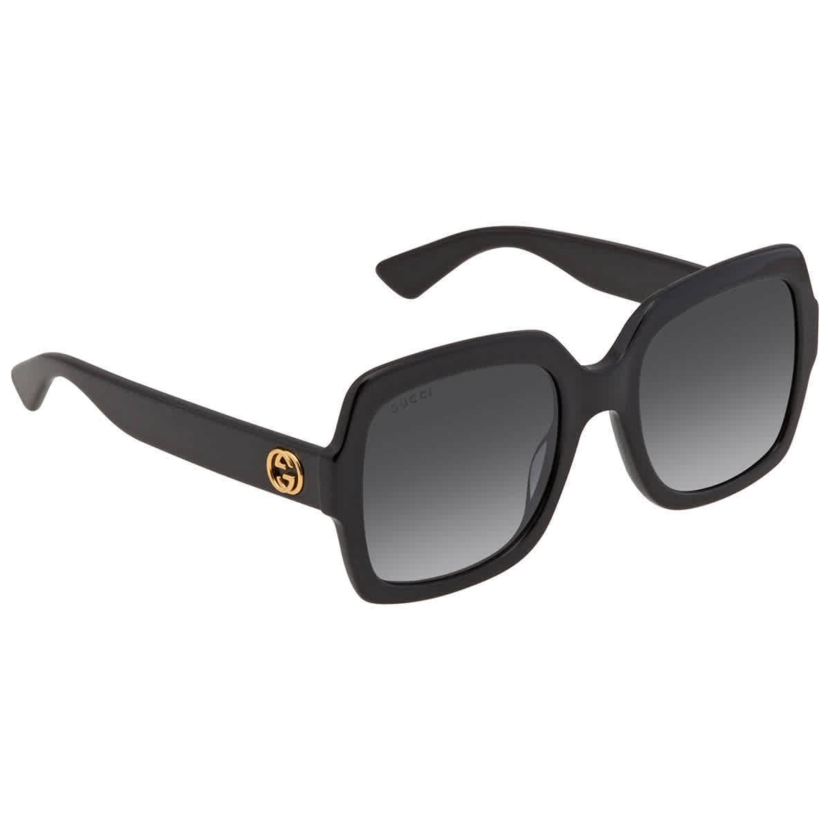 Gucci Oversized Square Black Frame Sunglasses Product Image