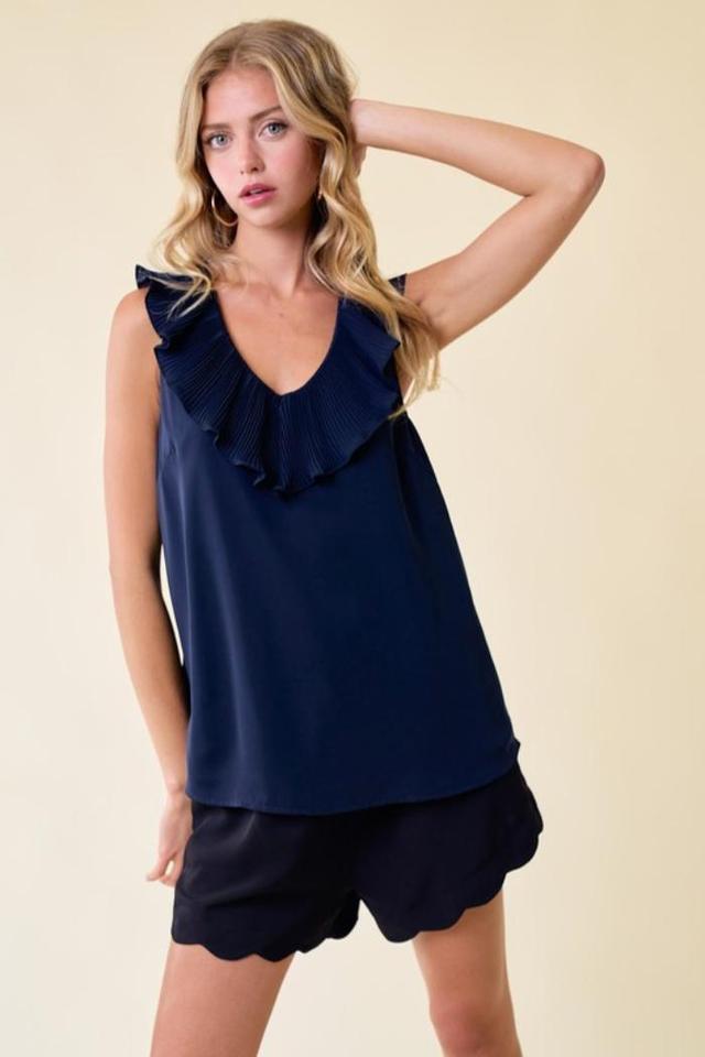 Ruffle Sleeveless Top Product Image