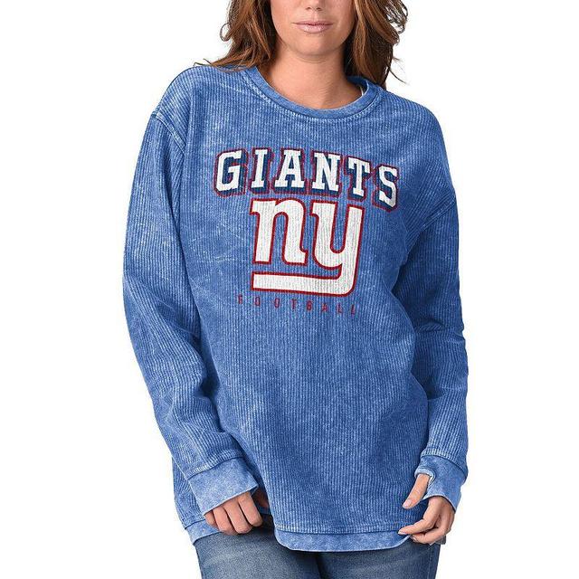 Womens G-III 4Her by Carl Banks Royal New York Giants Comfy Cord Pullover Sweatshirt Product Image