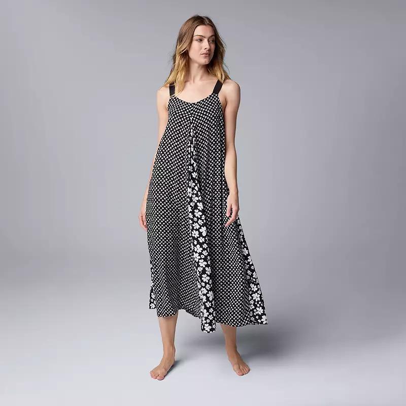 Womens Simply Vera Vera Wang Woven Maxi Nightgown Product Image