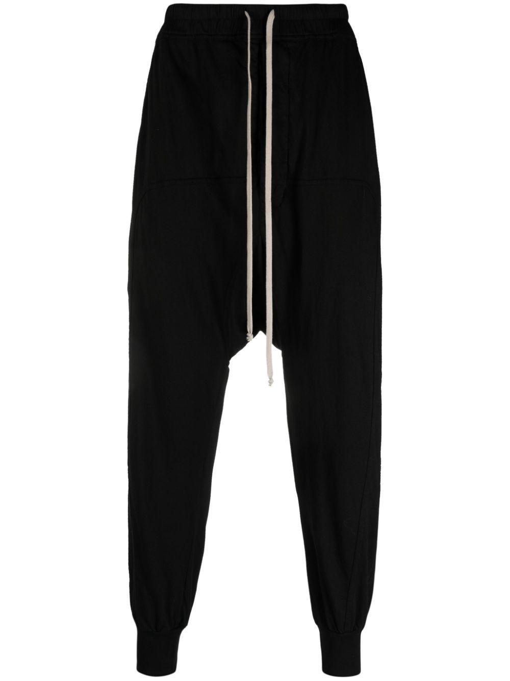 RICK OWENS Prisoner Drop-crotch Track Pants In Black Product Image