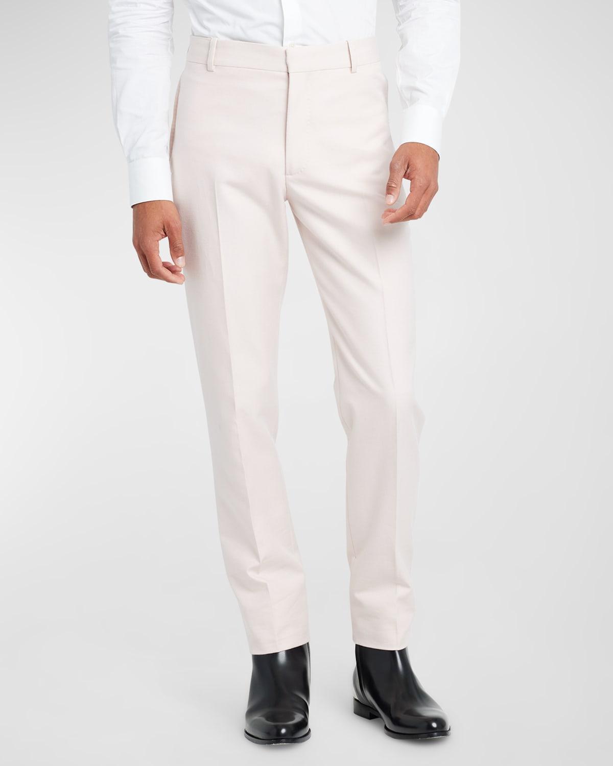 Mens Solid Cigarette Trousers Product Image