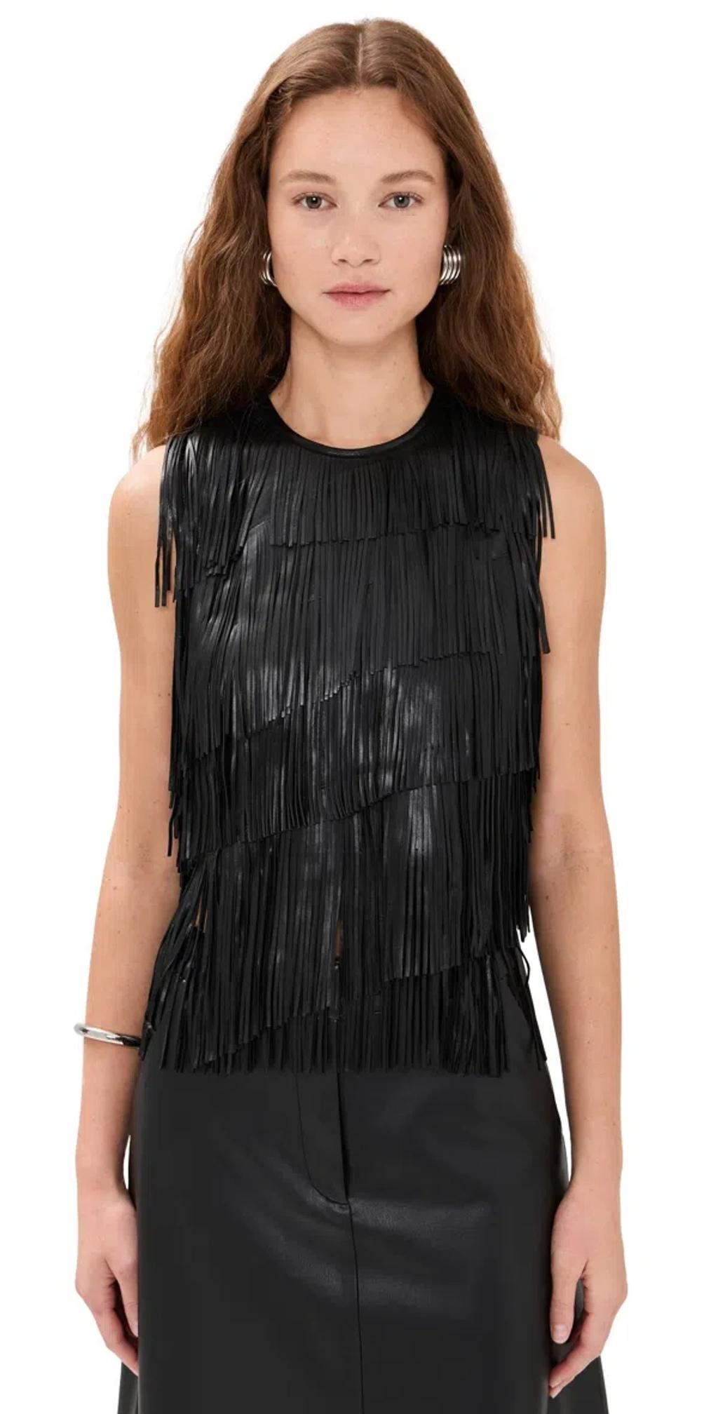 ULLA JOHNSON Leonie Top Noir Product Image