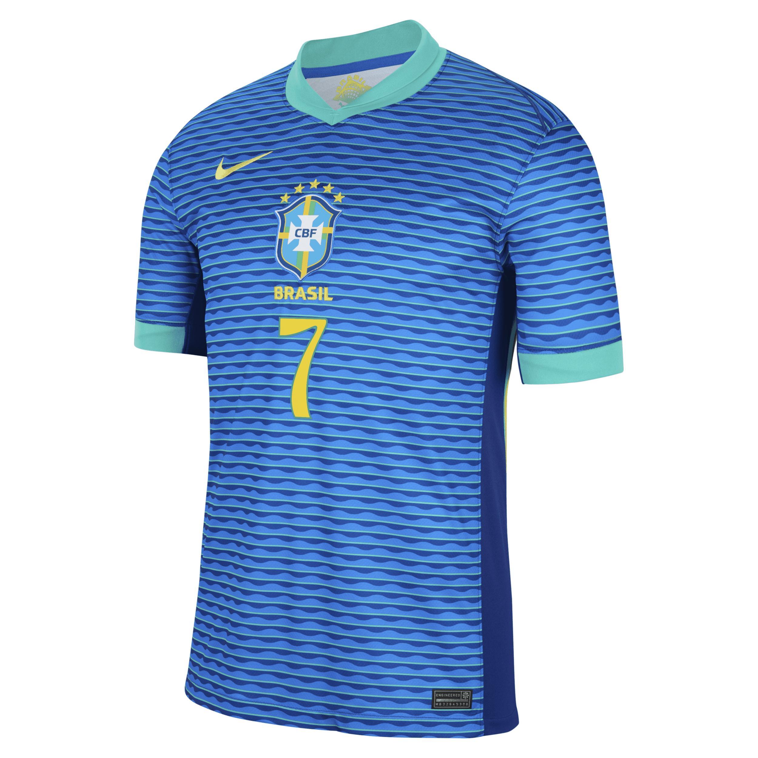 Vini Jr. Brazil National Team 2024 Stadium Away Nike Mens Dri-FIT Soccer Jersey Product Image