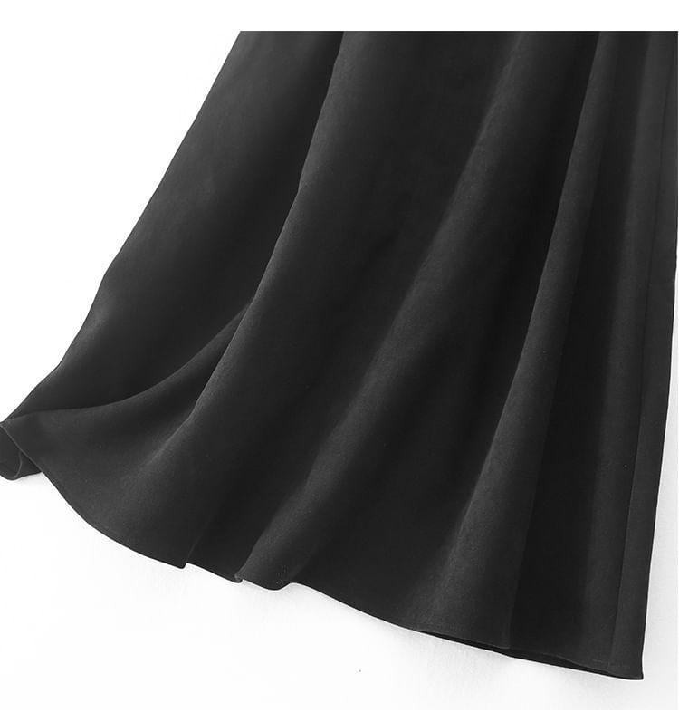 High Rise Plain Maxi A-Line Skirt Product Image