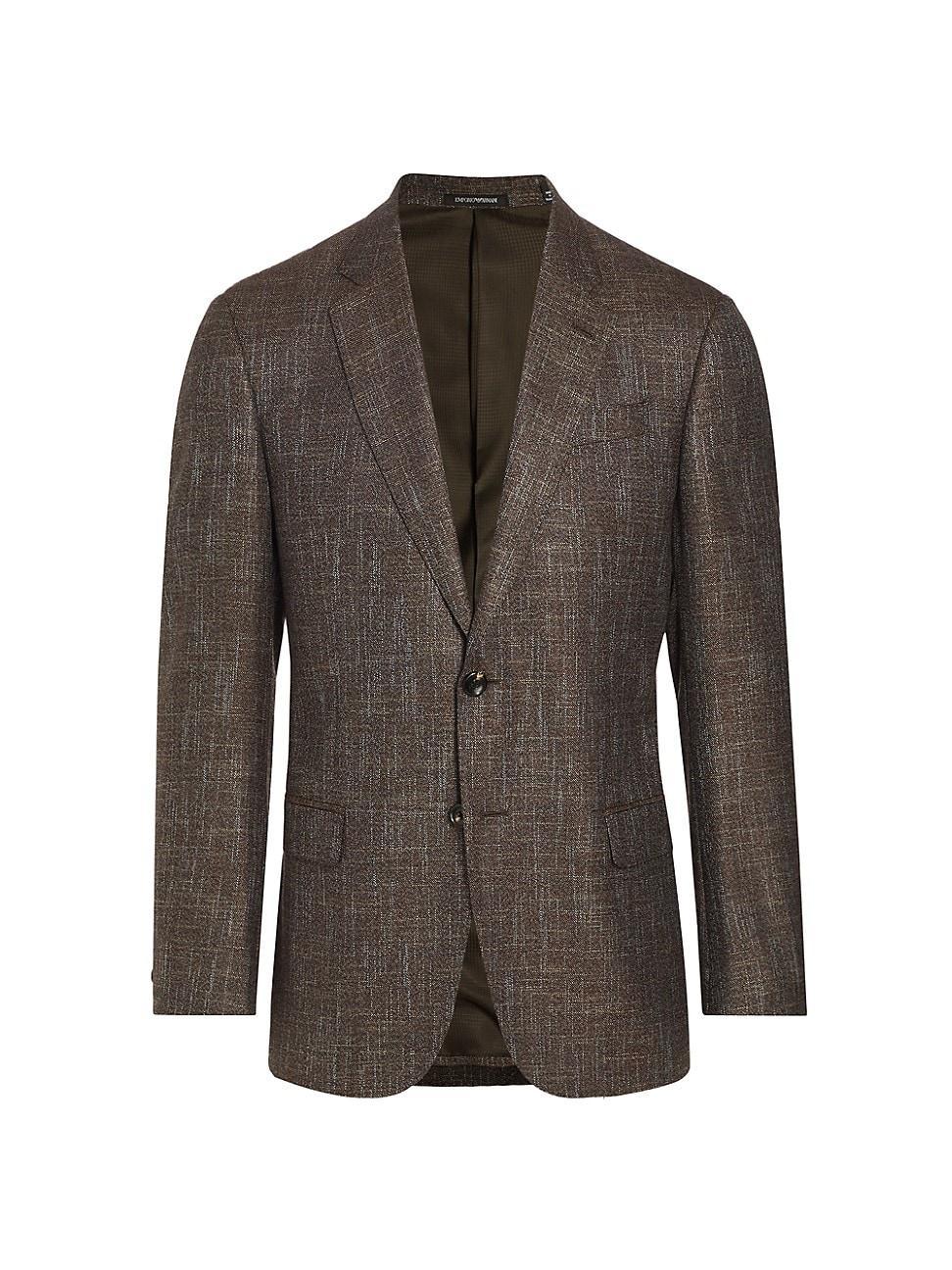 Mens G-Line Plaid Wool-Blend Two-Button Sport Coat Product Image