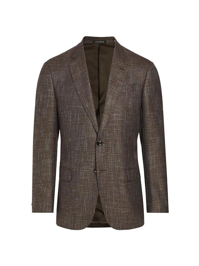 Mens G-Line Plaid Wool-Blend Two-Button Sport Coat Product Image