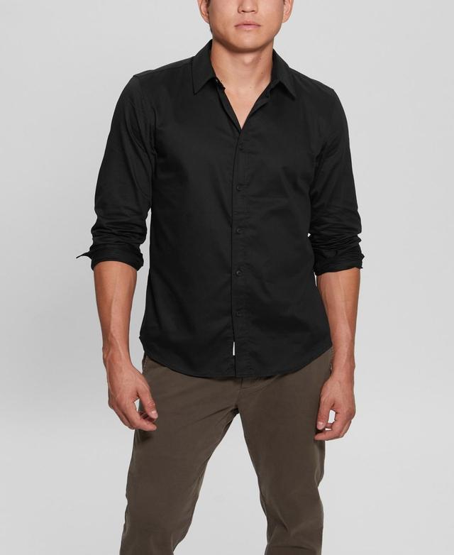 Guess Mens Luxe Stretch Long Sleeves Shirt Product Image