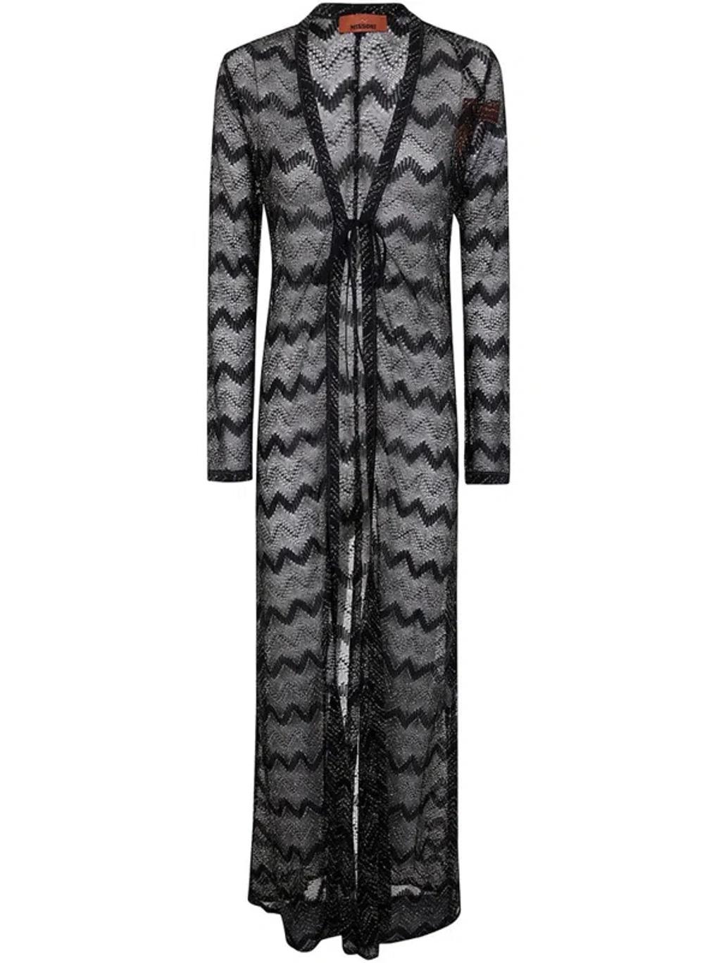 MISSONI Zig Zag Long Cardigan In Multi Product Image