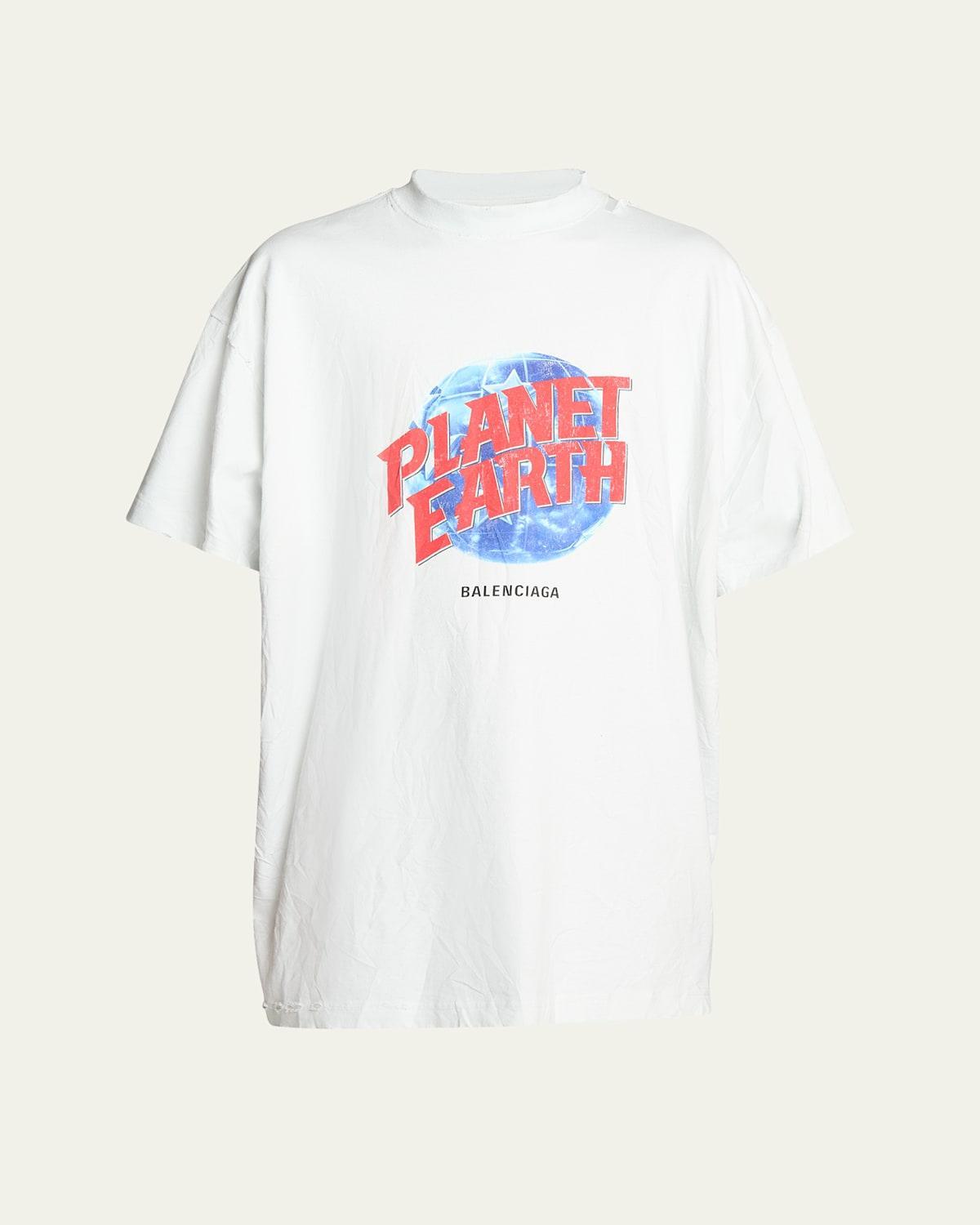 Mens Planet Earth Oversized T-Shirt Product Image