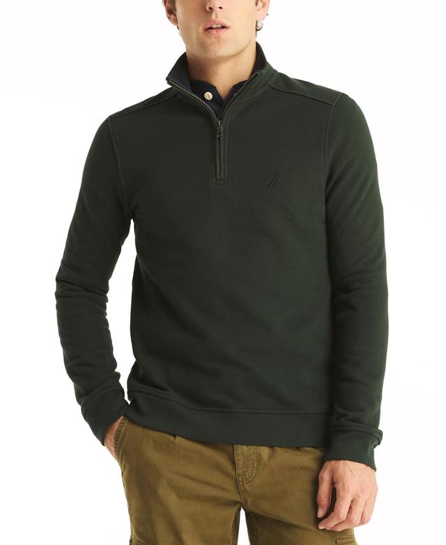 Nautica Mens Fleece Quarter-Zip Sweatshirt Product Image