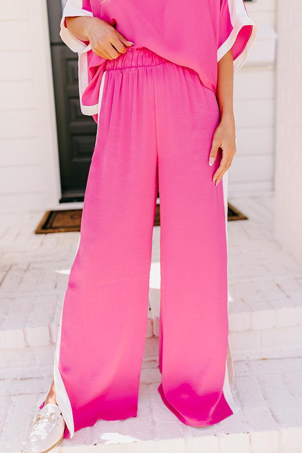 Brooklyn Babe High Waist Pants in Hot Pink Product Image