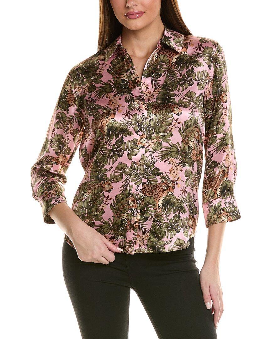 L'agence Dani 3/4-sleeve Silk Blouse In Multi Product Image