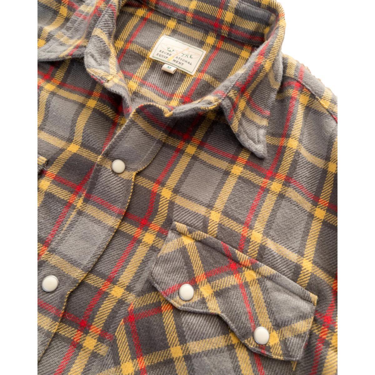 Washed Flannel Pearlsnap Shirt Dusk Plaid Product Image