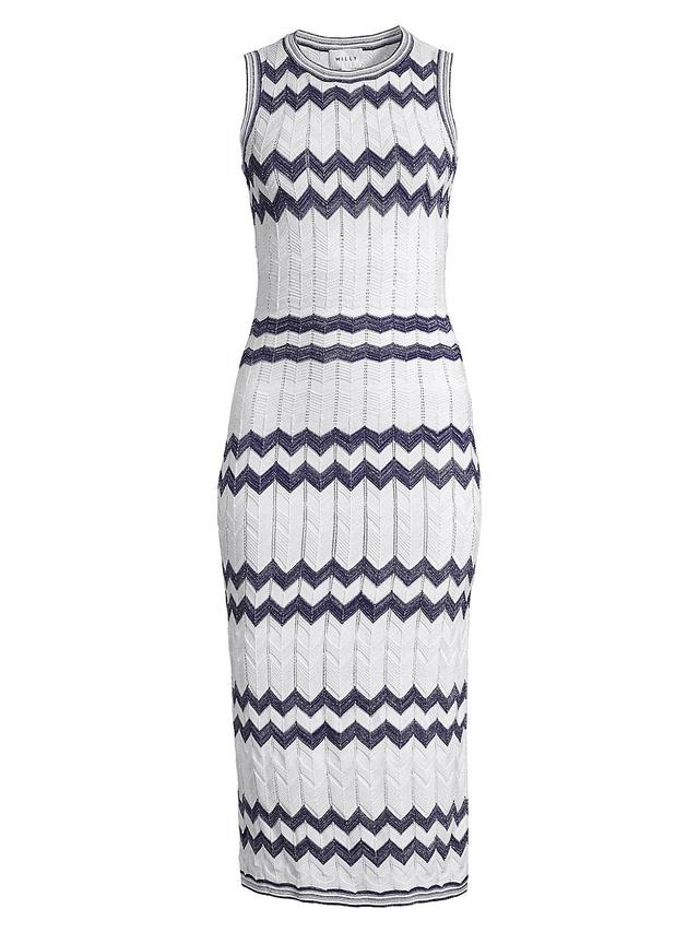 Womens Knit Zigzag Midi-Dress Product Image