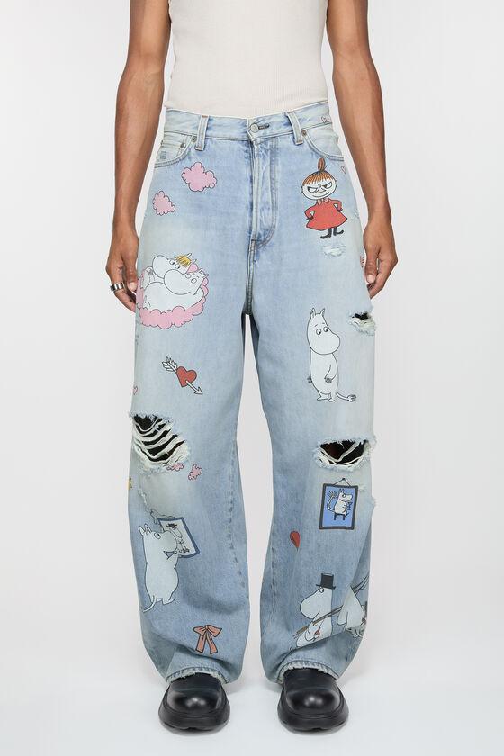 Super baggy fit jeans - 2023 Acne Studios x Moomin Product Image