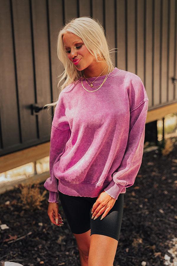 Trailside Cutie Vintage Wash Sweatshirt in Orchid Product Image