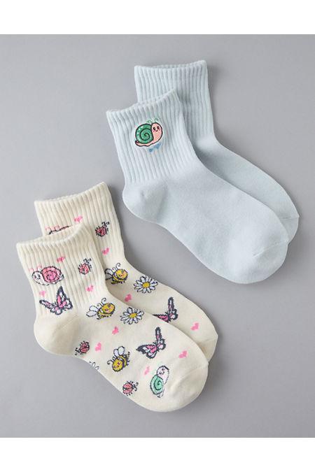 AE Critter Boyfriend Socks 2-Pack Womens Product Image