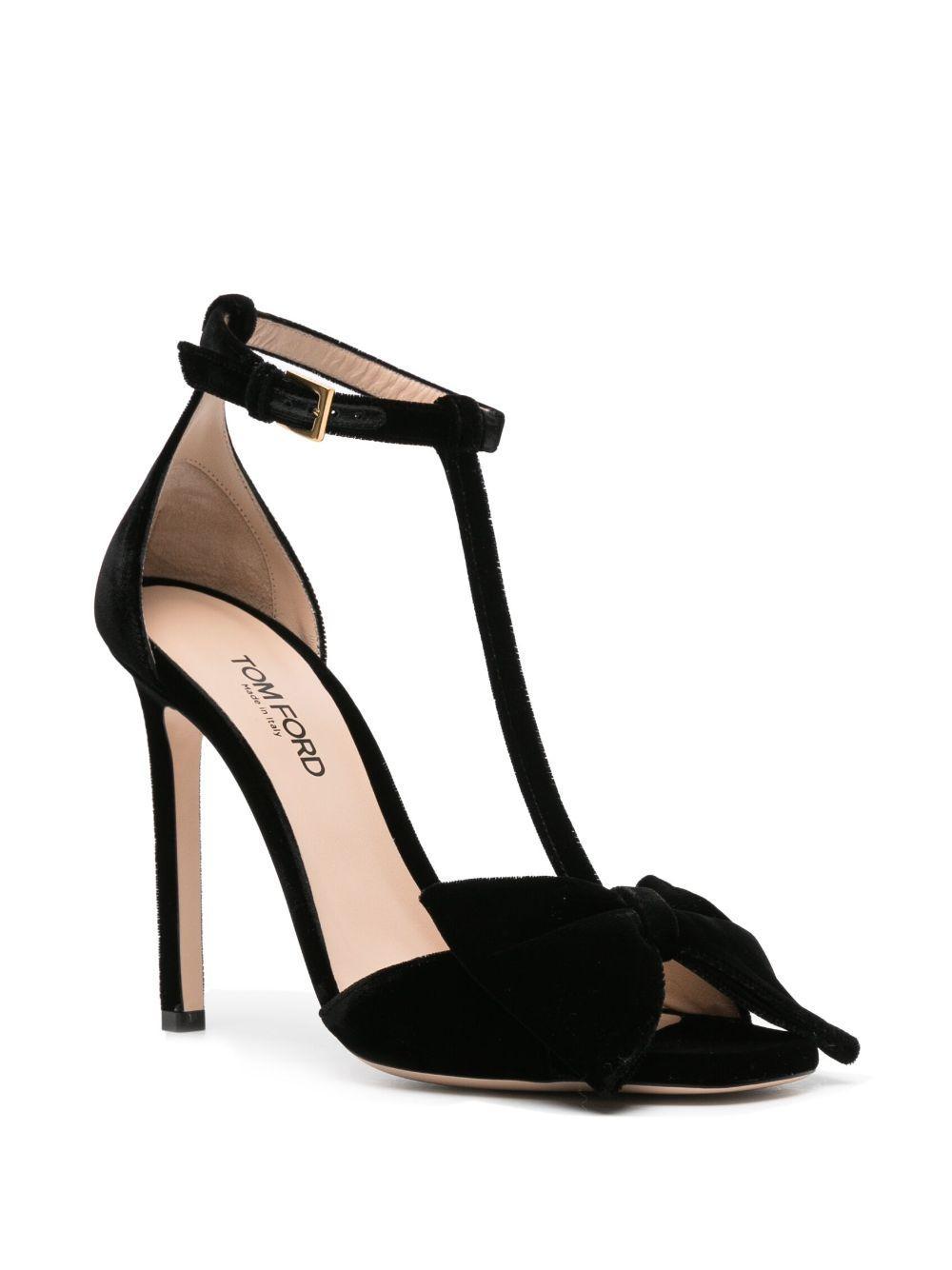 TOM FORD 105mm Brigitte Velvet Sandals In Black Product Image