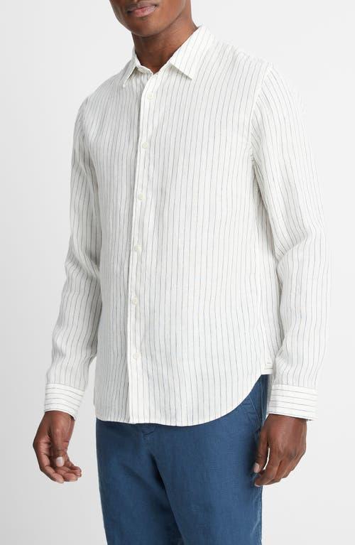 Mens Bayside Striped Linen Button-Front Shirt Product Image