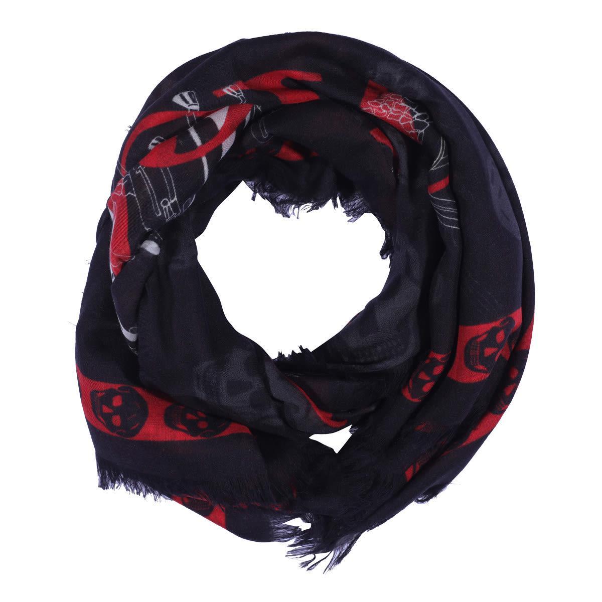 Skull Band Scarf In Black Product Image