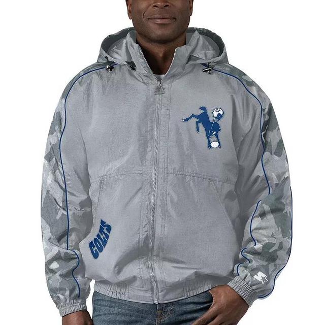 Mens Starter Gray Indianapolis Colts Thursday Night Gridiron Throwback Full-Zip Jacket Product Image