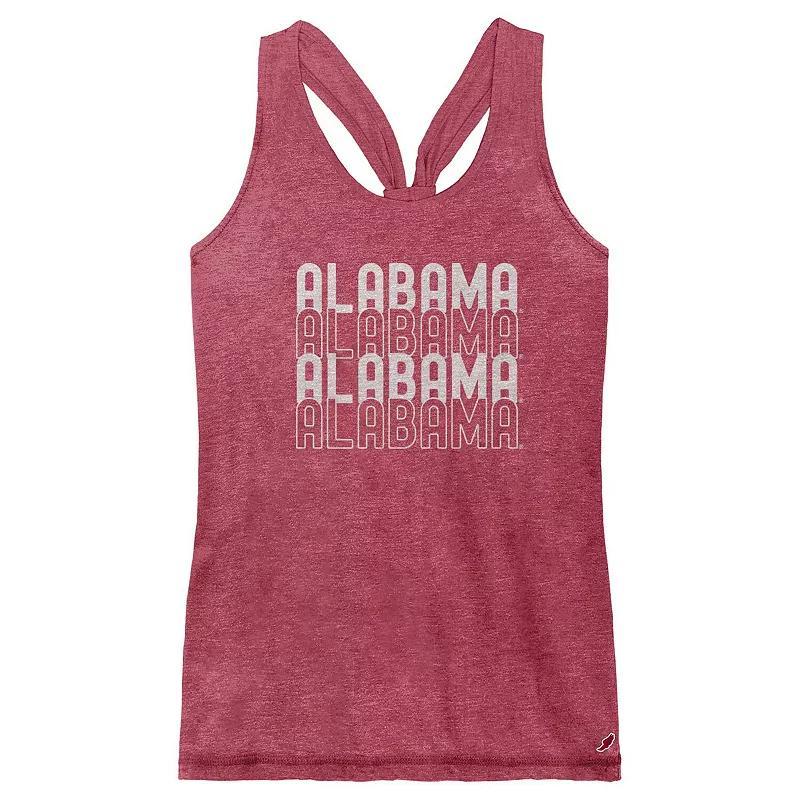 Womens League Collegiate Wear Crimson Alabama Crimson Tide Stacked Name Racerback Tank Top Product Image