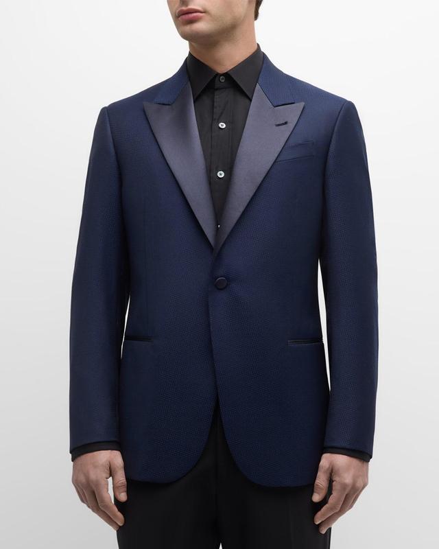 Mens Jacquard Peak-Lapel Dinner Jacket Product Image