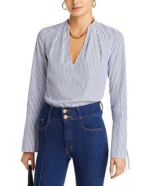 Womens Lila Stripe Cotton Shirt Product Image