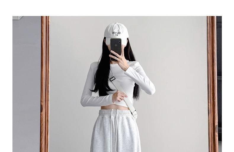 Drawstring Waist Plain Wide Leg Sweatpants (Various Designs) Product Image