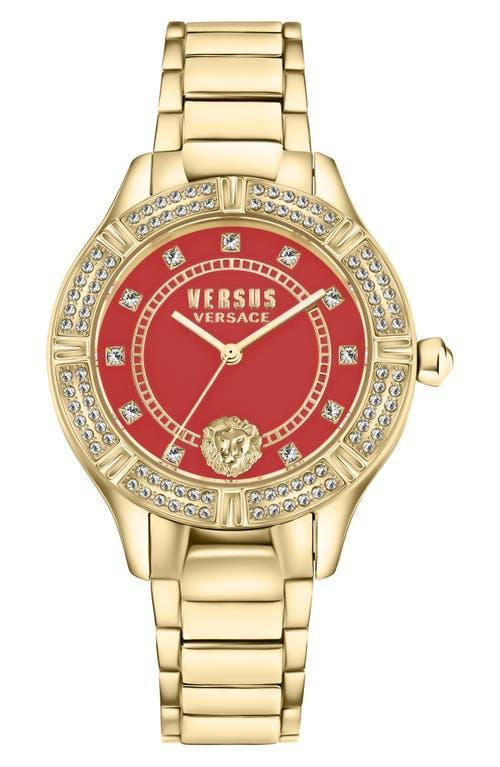 Versus Versace Womens Canton Road Gold Ion Plated Stainless Steel Bracelet Watch 36mm Product Image