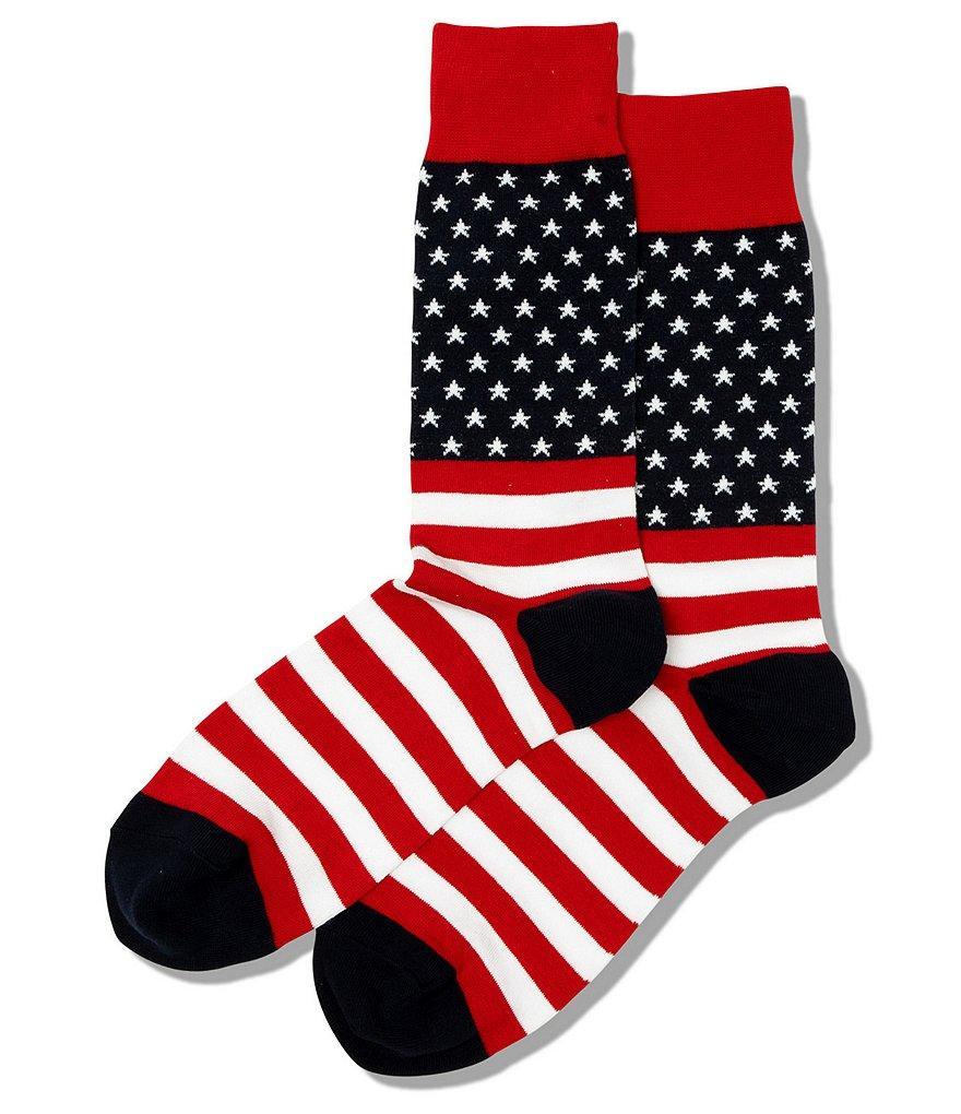 Hot Sox Novelty American Flag Crew Socks Product Image