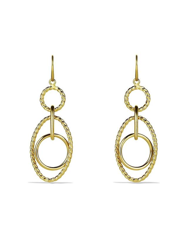 Womens Mobile Small Link Earrings in Gold Product Image