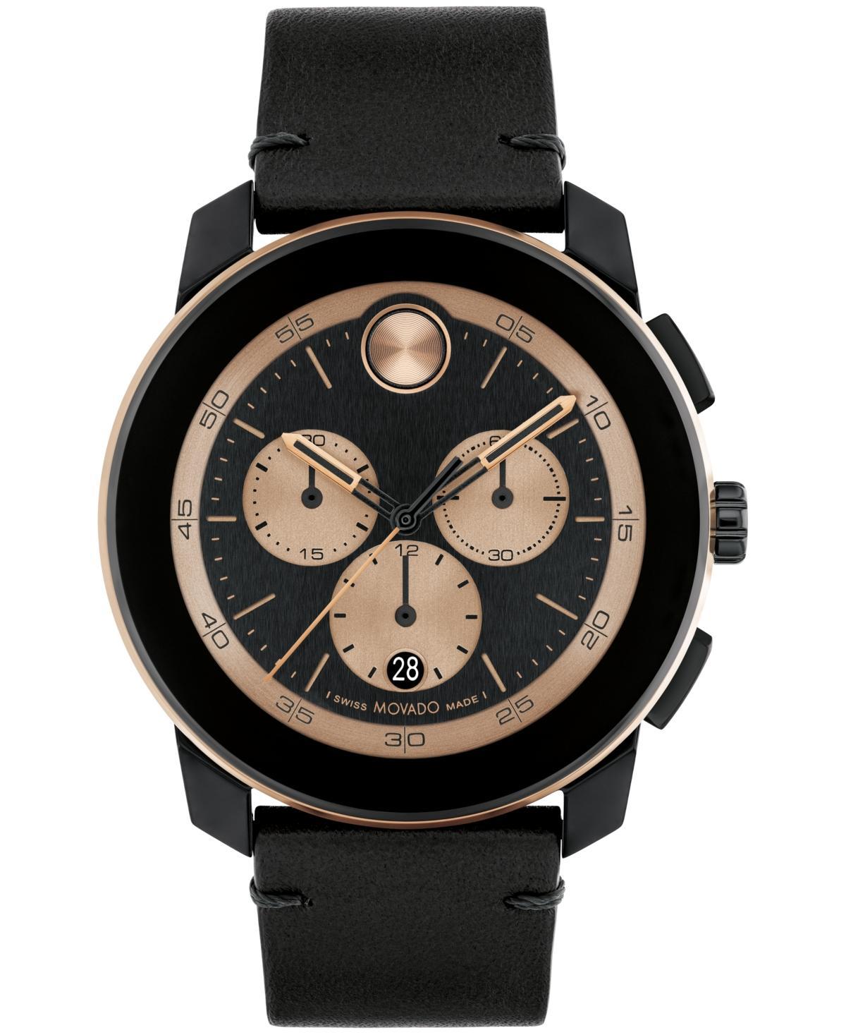 Men's Movado BoldÂ® Tr90 Black Strap Watch with Bronze-Tone Dial and Date Window (Model: 3601114) Product Image