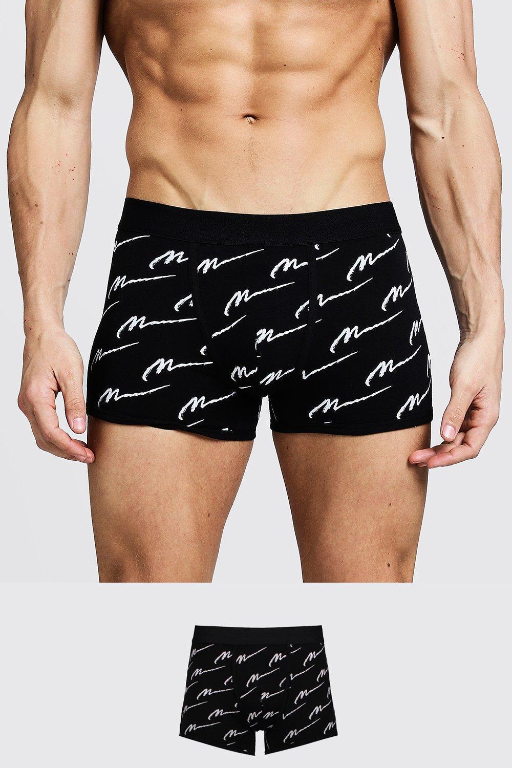 MAN Script Boxer Short | boohooMAN USA Product Image