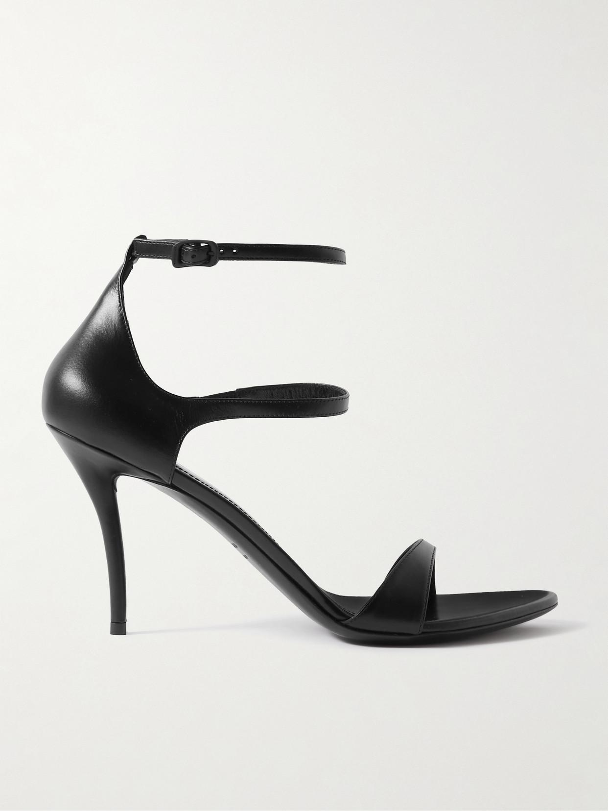 BALENCIAGA Honey Leather Sandals In Black Product Image