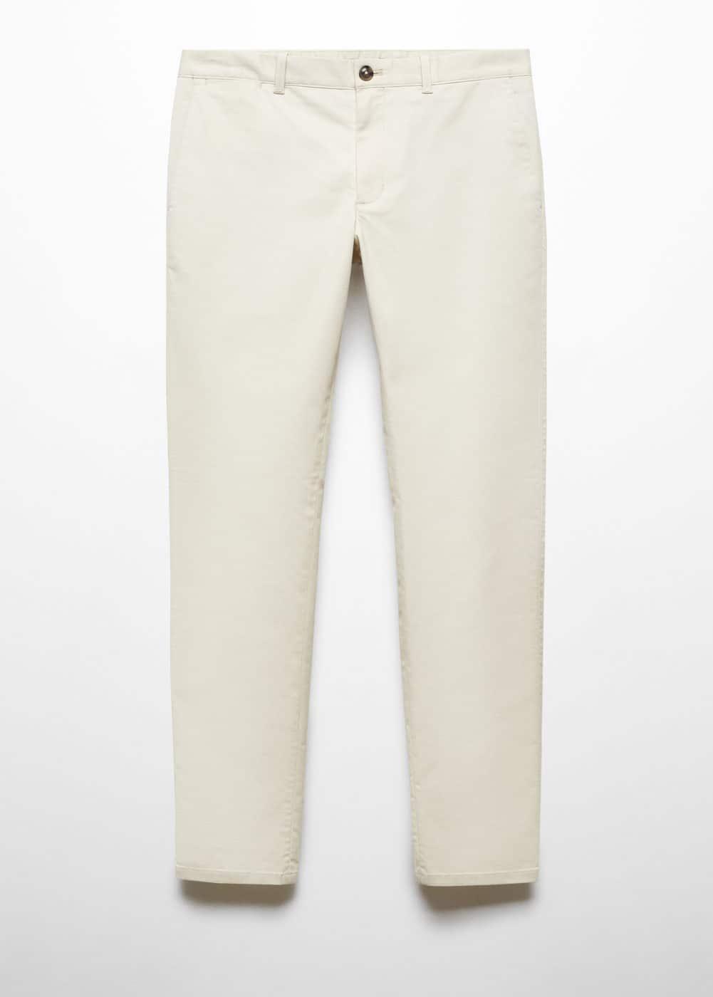 MANGO MAN - Slim fit serge chino trousers light/pastel greyMen Product Image