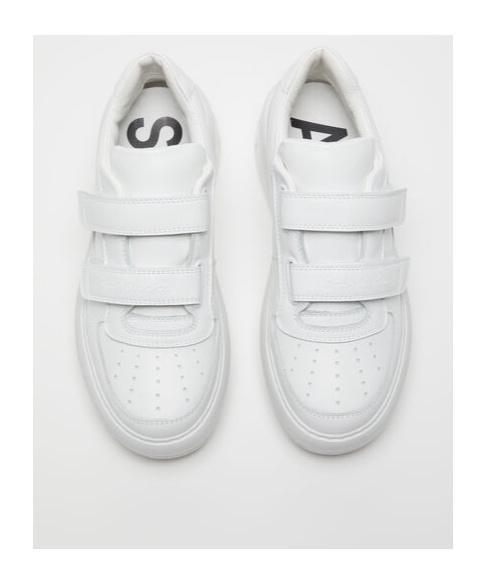 ACNE STUDIOS White Velcro Strap Platform Sneakers Product Image