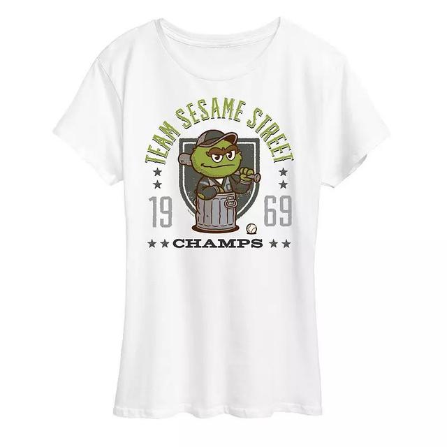 Womens Sesame Street Oscar Team Graphic Tee, Girls Product Image