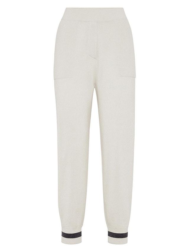 Womens Cashmere English Rib Knit Trousers Product Image