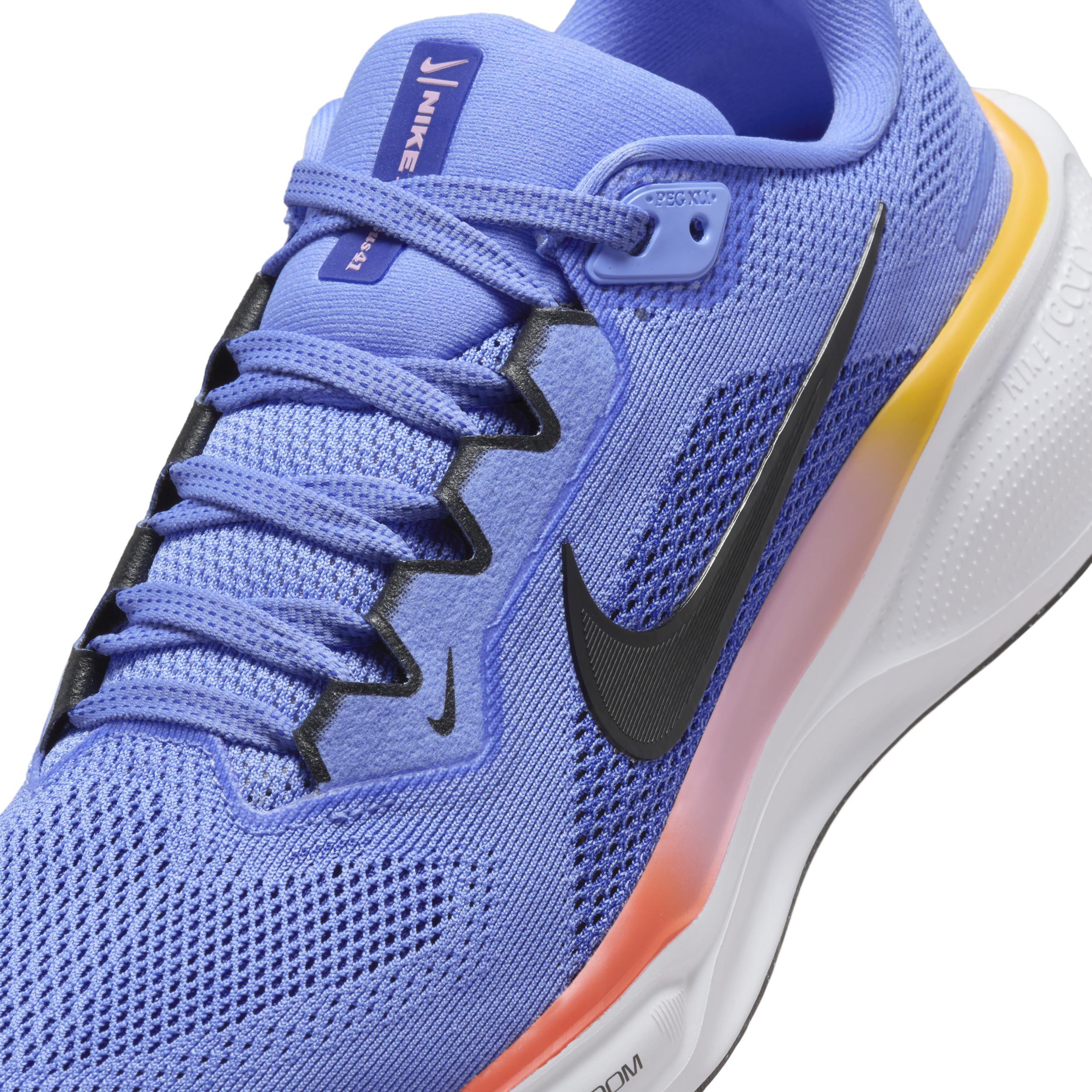 Nike Womens Nike Air Zoom Pegasus 41 - Womens Running Shoes Black/Astronomy Blue/Royal Pulse Product Image