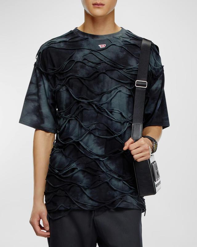 Mens Tie-Dye T-Shirt with Floating Strands Product Image