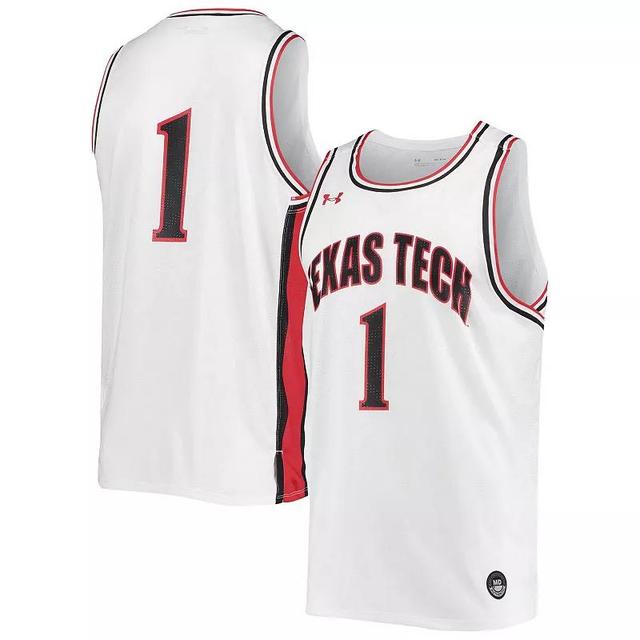 Mens Under Armour #1 Texas Tech Red Raiders Replica Basketball Jersey Product Image